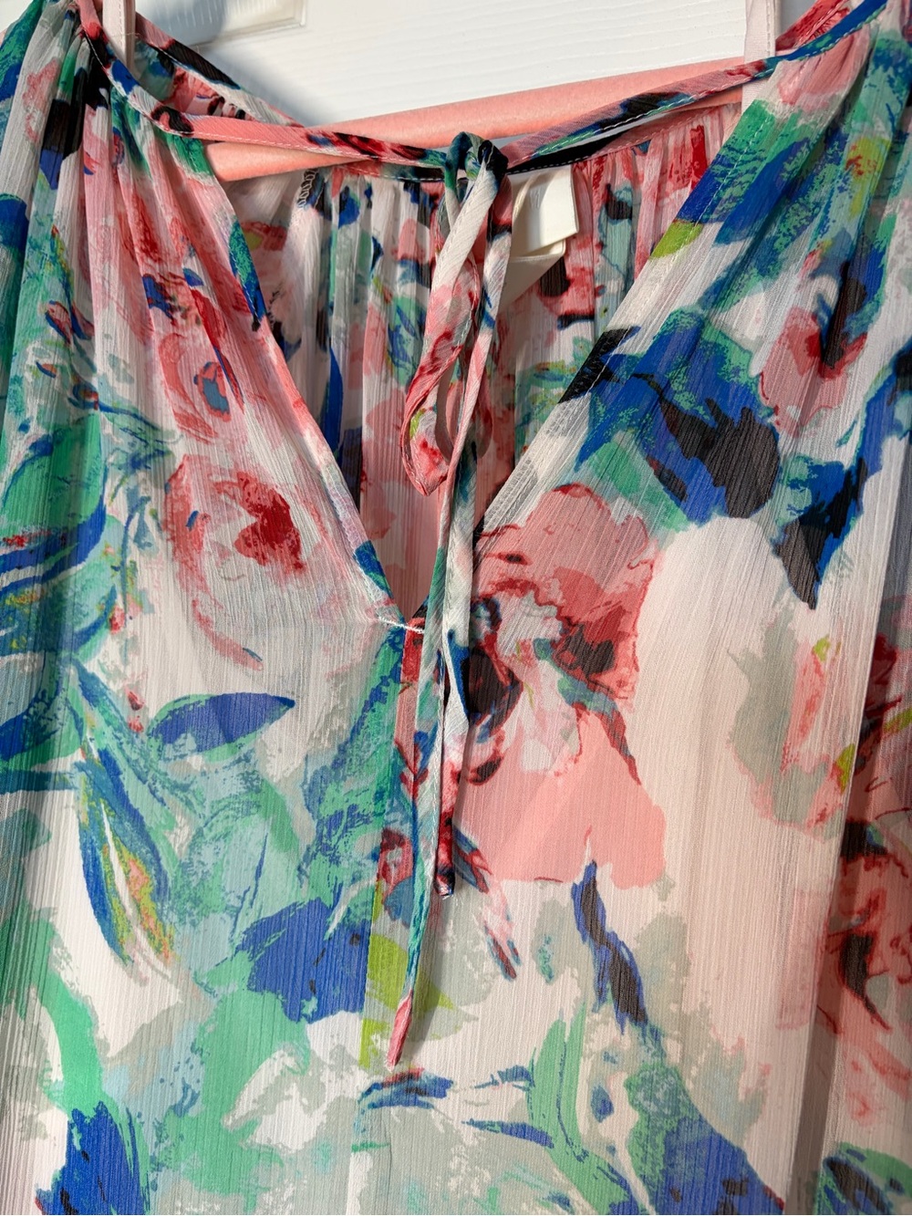 H&M Floral Tiered Maxi Dress in Pink and Blue - Picture 5 of 15